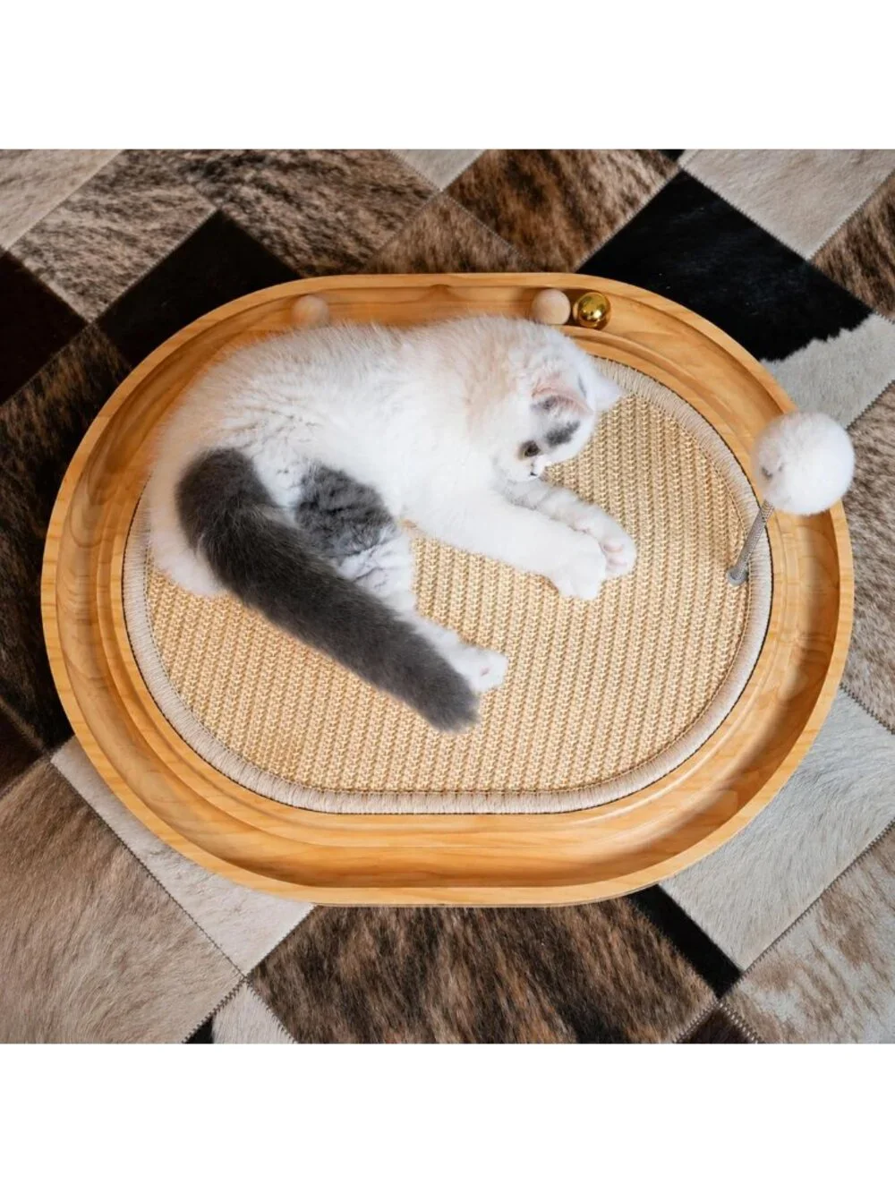 Interactive Sisal Cat Scratcher Pad & Puzzle Toy | Mental Stimulation & Exercise